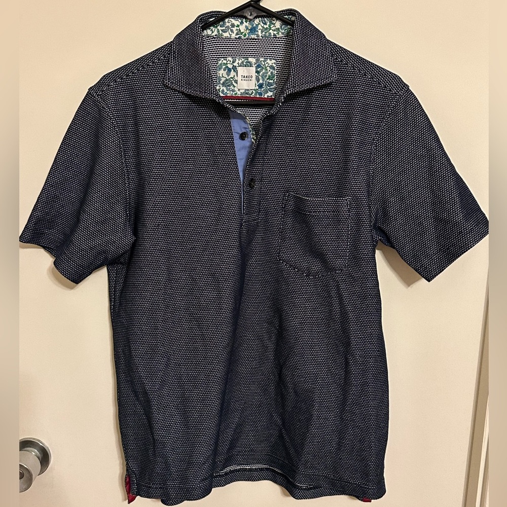 TAKEO KIKUCHI STREET WEAR POLO SHIRT BARELY WORN MENS Size 2 (medium)